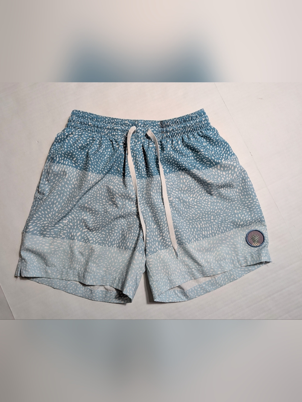 Chubbies Swim Trunks Blue and White Size Small